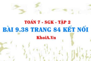 Bài 9.38 trang 84 Toán 7 Kết nối tri thức Tập 2